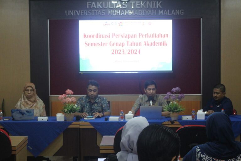 Fakultas Teknik UMM Gelar Rapat Koordinasi Persiapan Perkuliahan Semester Genap 2023/2024