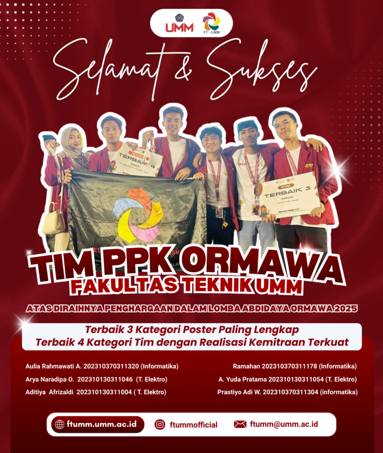 Tim PPK Ormawa Fakultas Teknik UMM Raih Prestasi Nasional pada Ajang Abdidaya Ormawa 2025